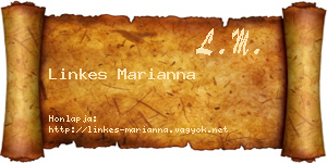 Linkes Marianna névjegykártya